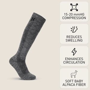 Hollow ALPACA COMPRESSION SOCKS Wide Calf